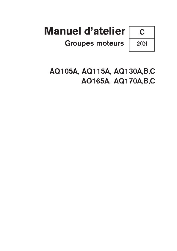7724960 M.ATELIER AQ105A - AQ115A - AQ130A, B, C - AQ165 - AQ170A, B, C